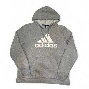 Adidas Golf Men's Heather Grey Logo Pullover Hoodie Size L